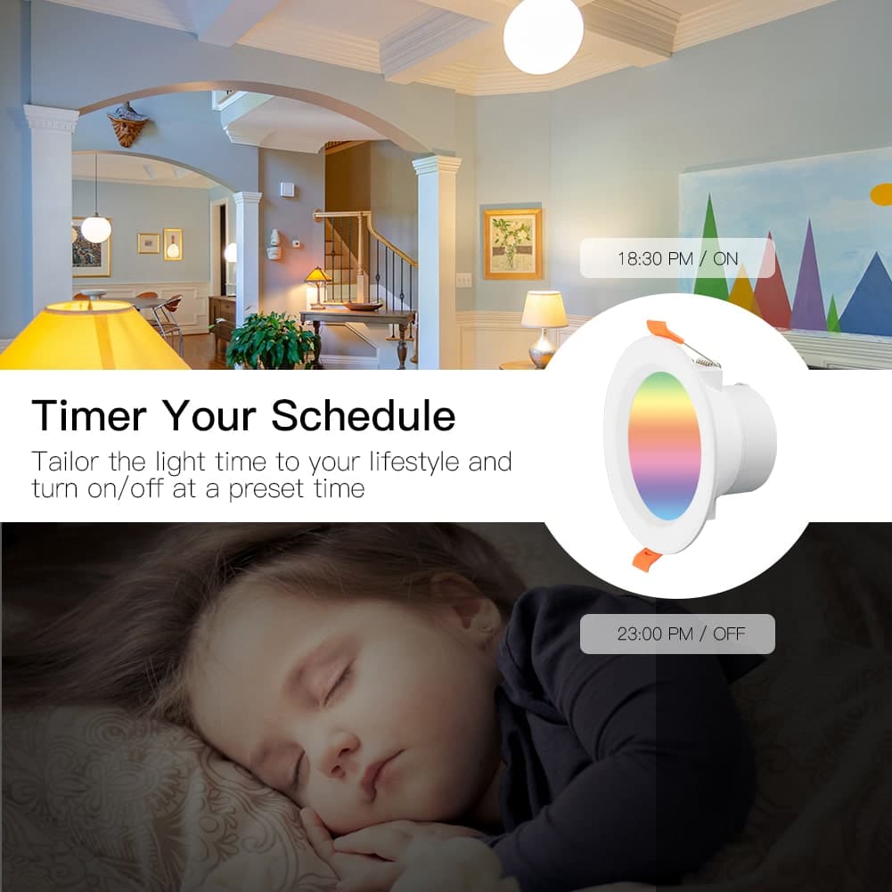 MOES WiFi Smart RGB+WW Downlight - Image 9