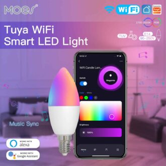 MOES WiFi Smart RGB+WW Bulb E14