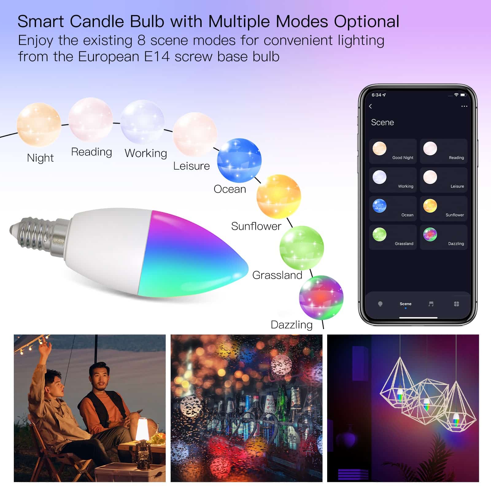 MOES WiFi Smart RGB+WW Bulb E14 - Image 18