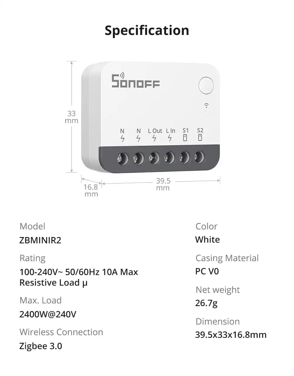 SONOFF ZBMINI Extreme Zigbee Smart Switch (Neutral Wire Required) | ZBMINIR2 - Image 3