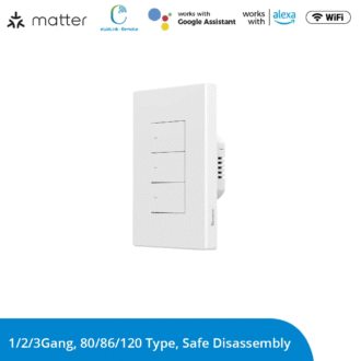 SONOFF SwitchMan Smart Wall Switch-M5 Matter (White) - Compatible with Alexa, Google Home, Apple Home