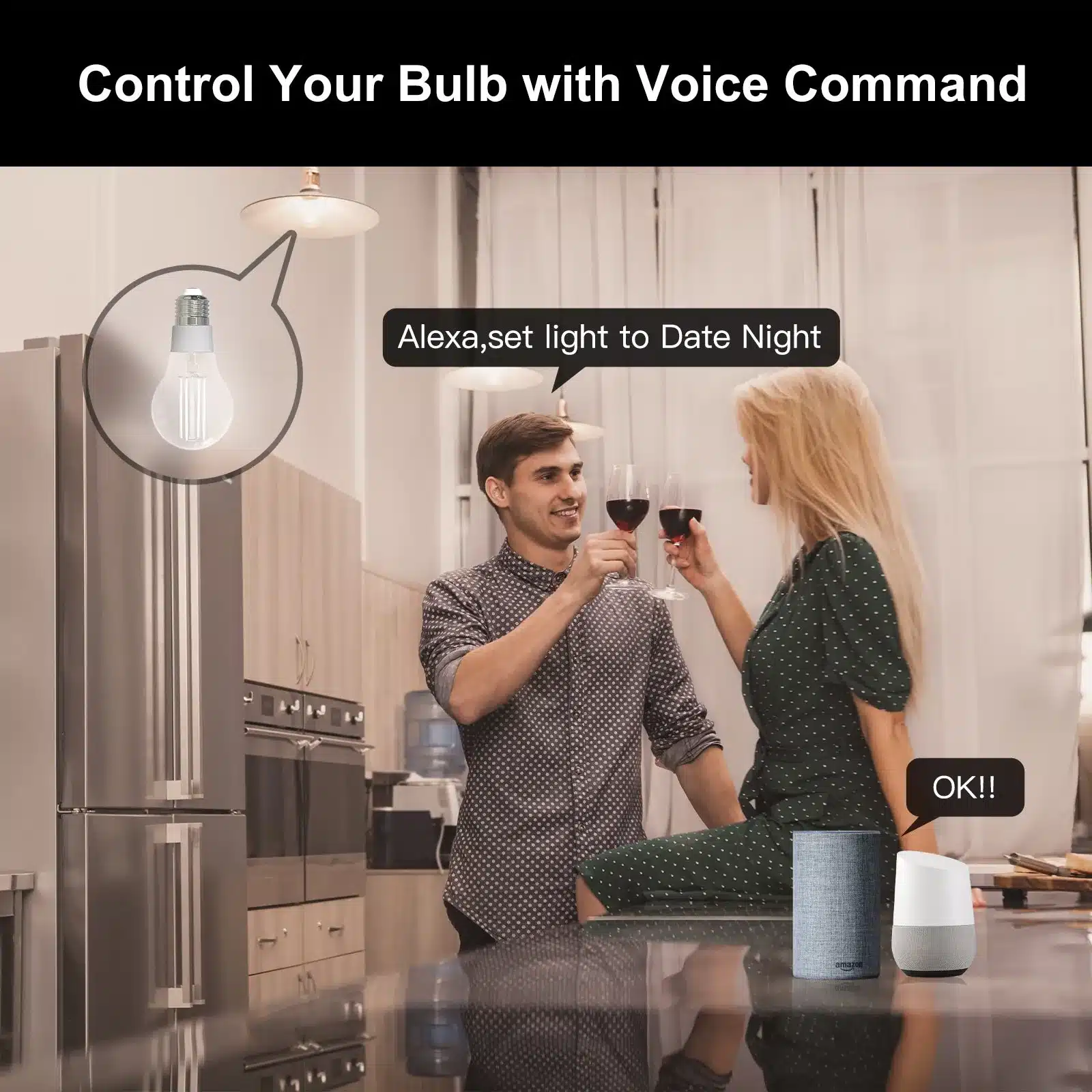 MOES Smart WiFi Filament Bulb A60 E27 – 7W Dimmable LED Lamp - Image 7