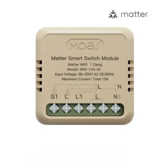 MOES WiFi Matter Mini Smart Switch Module – 1 Gang Relay with Timer