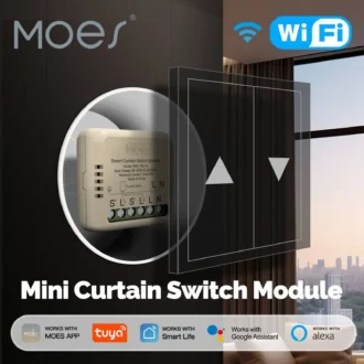 MOES WiFi Smart Curtain Switch Module – Mini Design with App & Voice Control