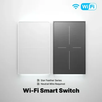MOES WiFi Star Feather Series Smart Switch – Push Button With Neutral, Light & Scene Control