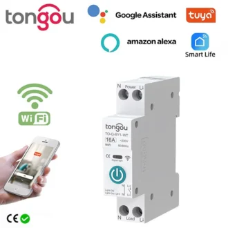 Tuya DIN Rail Smart Switch – TON-TO-Q-SY1-Wt 63A WiFi