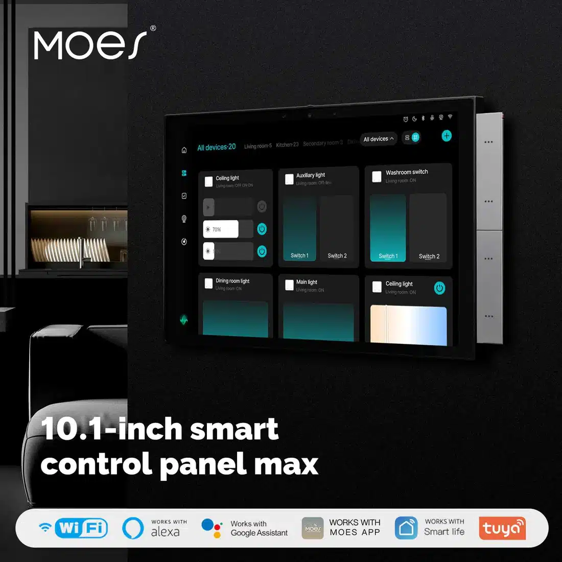 MOES Tuya 10.1-Inch Smart Control Panel Max with Ble/Zigbee Gateway