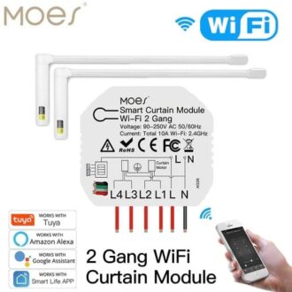 MOES Wifi Rolling Shutter Switch Curtain (2 gangs)