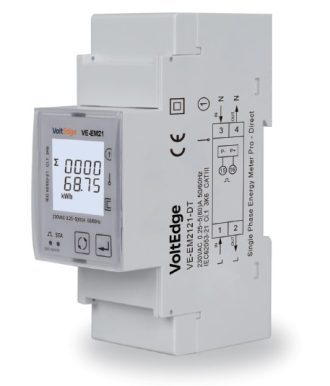 VoltEdge VE-EM2121-DT Smart Single-Phase Energy Meter (100A) - Tuya Wi-Fi Enabled