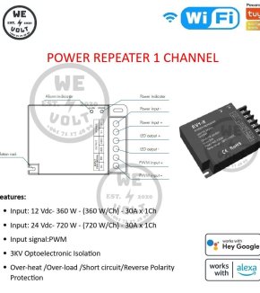 5-EV1-X 1 Channel Constant Voltage Power Repeater