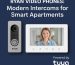 Ryan smart video intercom system with outdoor camera and indoor monitor displaying a visitor