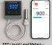 EPT digital liquid level meter with smartphone displaying Tuya app tank reading